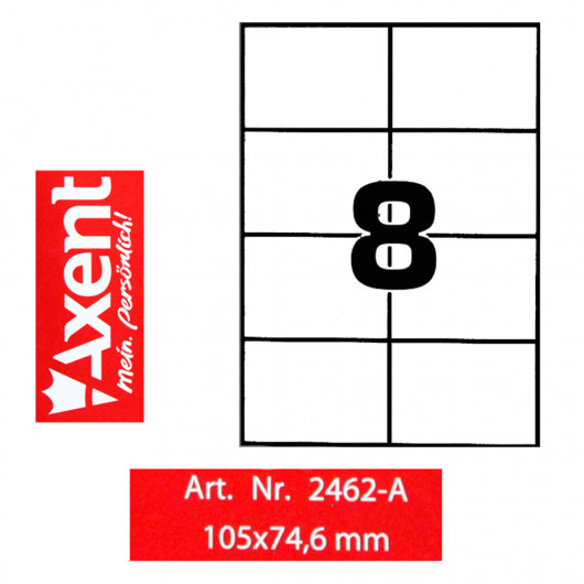 Наклейки (8) 105X74,6мм., 100л./уп., прямоугольные края Axent - фото 4