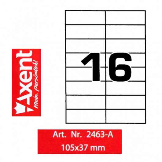 Наклейки (16) 105X37мм., 100л./уп., прямоугольные края Axent - фото 4