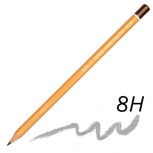 Карандаш простой графитный технический для черчения и графических работ 1500 8H Koh-i-noor - фото 2