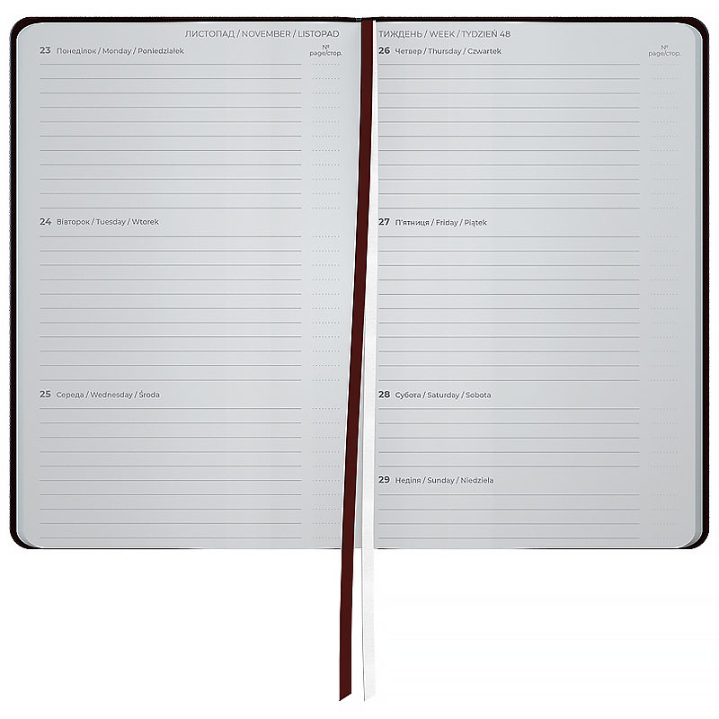 Еженедельник 2026 Partner Traces, 125*195мм, коричневый Axent - фото 4