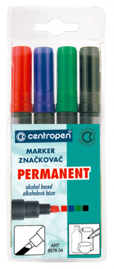 Маркер перманентный, клиновидное острие 1-4,6мм. 8576, черн. Centropen - фото 5