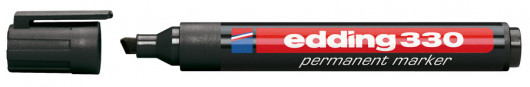 Маркер перманентный, клиновидное острие 1-5мм., 330, черн. Edding - фото 7