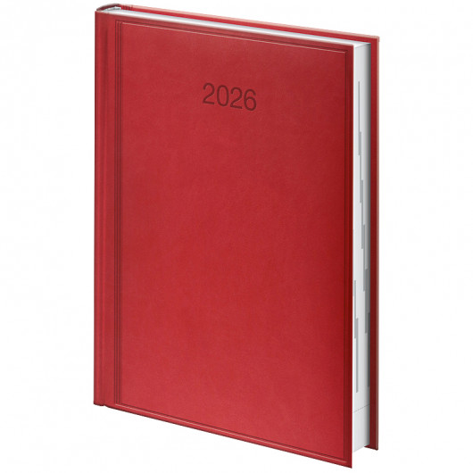 Щоденник 2026 Стандарт Torino, сліпе тиснення, червоний Brunnen — фото 4
