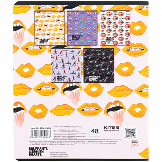 Зошит 48 арк., кл., гібр. лак + УФ лак, BBH (K24-259-1) Kite — фото 22