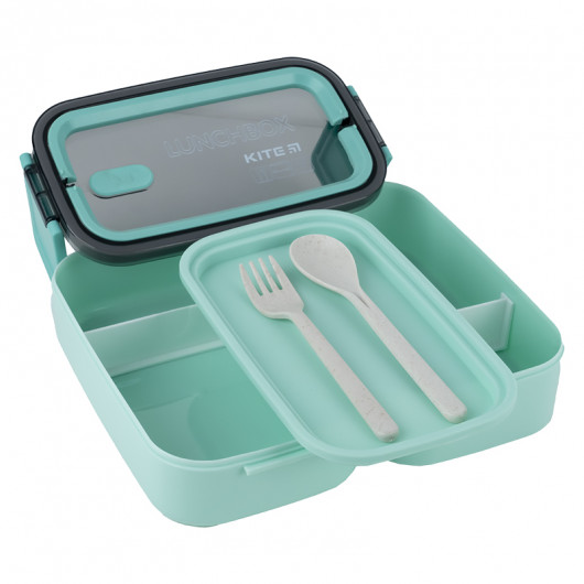 Ланчбокс двойной с наполнением 1400 мл, зеленый Kite - фото 8