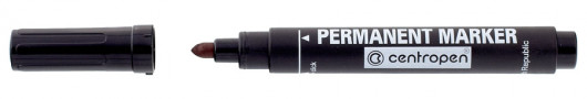Маркер перманентный круглое острие 2,5мм., 8566, черн. Centropen - фото 3
