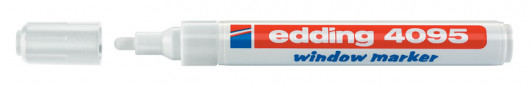 Маркер для окон 4095, круглое острие  2-3мм., бел. Edding - фото 6