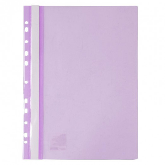 Скоросшиватель с прозрачным верхом и перфорацией, А4, сиренев. Axent - фото 2