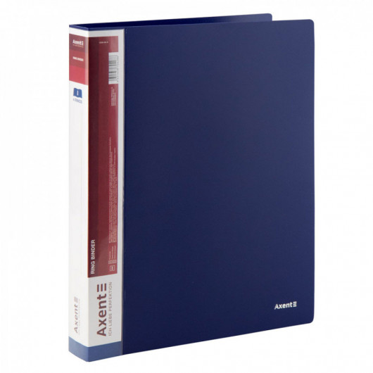 Папка А4, 35мм., 4кільця, пластик PP, внутрішня кишеня, син. Axent — фото 4