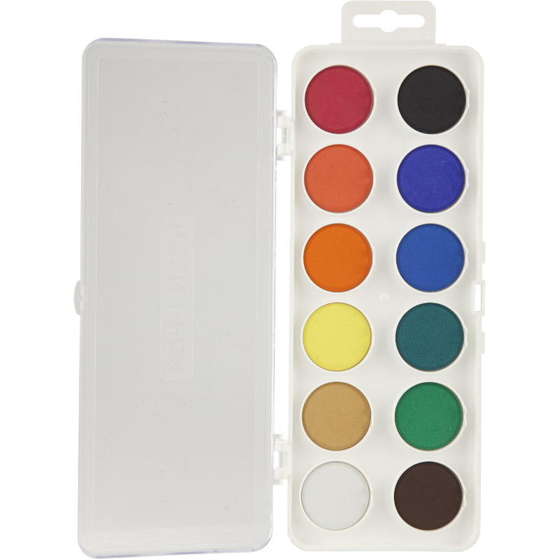 Фарба акварельна сухі 12кол., біла упаковка, без пензля Koh-i-noor — фото 2