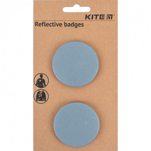 Набор значков светоотражающих, серые Kite - фото 4