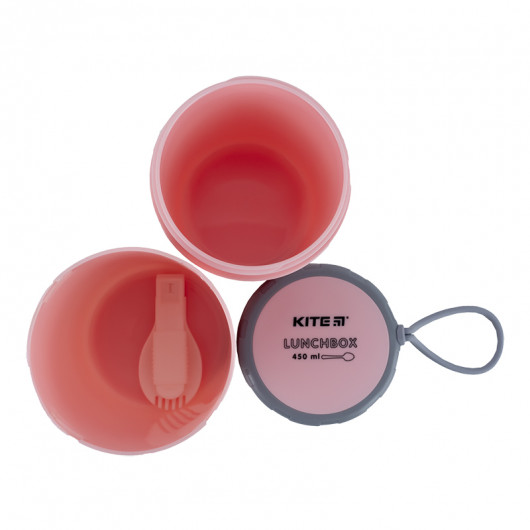 Ланчбокс круглый 450мл, розовый Kite - фото 8