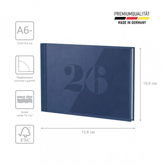 Щотижневик 2026 кишеньковий Torino Trend, синій Brunnen — фото 4