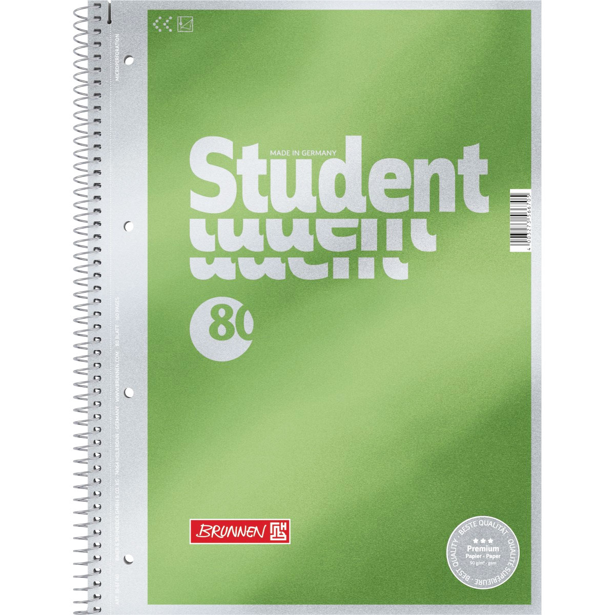 Колледж-блок А4 Premium, нелинованный, 80 листов Brunnen - фото 2