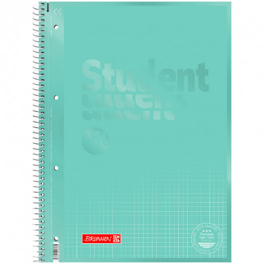 Коледж-блок А4 Premium, клітинка, 80 арк., Mint Brunnen — фото 2