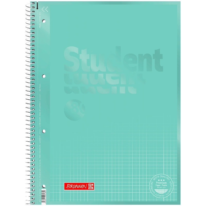 Коледж-блок А4 Premium, клітинка, 80 арк., Mint Brunnen — фото 2