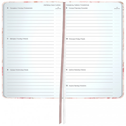 Еженедельник 2026 Pocket, 90*150мм, Peony Dreams Axent - фото 4