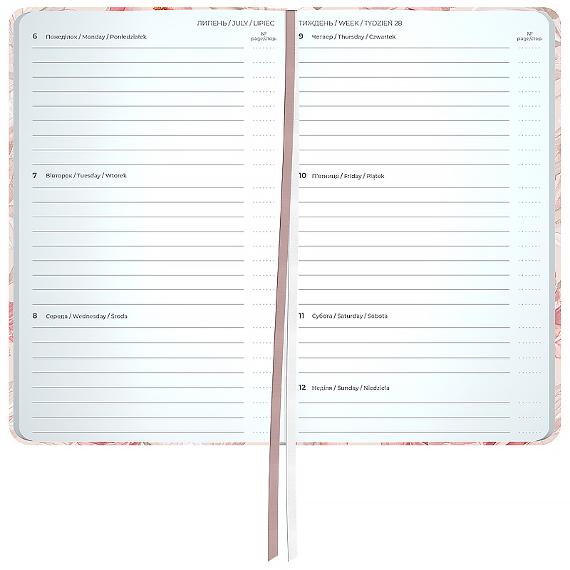Еженедельник 2026 Pocket, 90*150мм, Peony Dreams Axent - фото 4