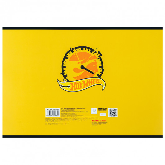 Тетрадь для рисования, 12 лист., скоба, софт тач + УФ лак, Hot Wheels (HW25-241) Kite - фото 10