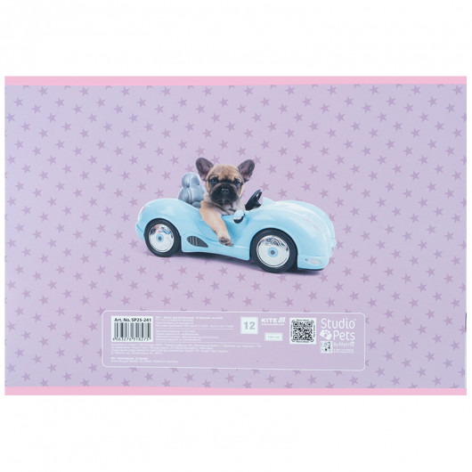 Зошит для малювання, 12 арк., скоба, софт тач + УФ лак, Studio Pets (SP25-241) Kite — фото 10