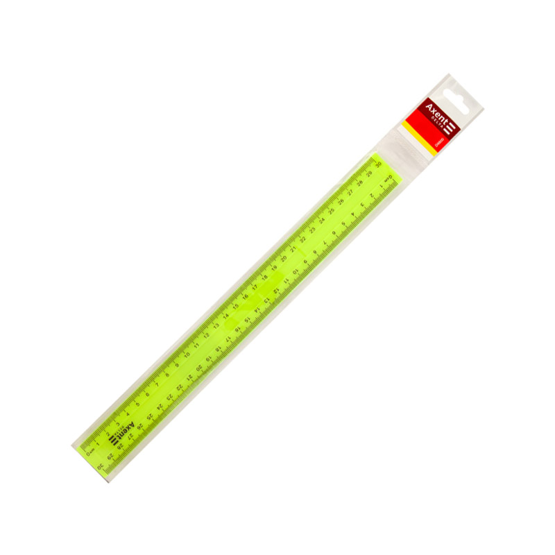 Лінійка пластикова 30см., жовт. Axent Delta — фото 2