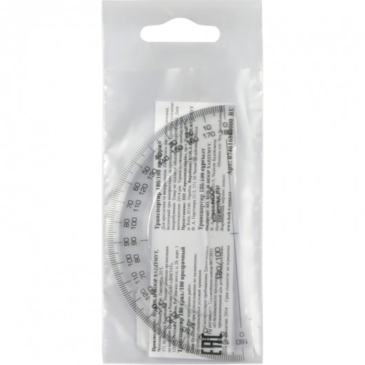 Транспортир 180/100, бесцветный Koh-i-noor - фото 2