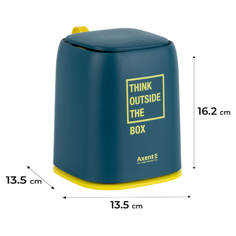 Настольный контейнер для мусора, прямоугольный, синий индиго Axent - фото 8