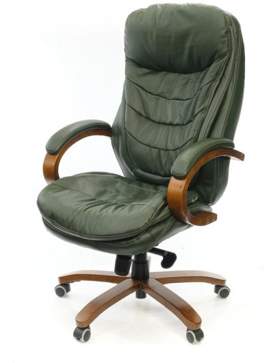 Кресло для руководителя Валенсия Soft EX MB (Кожа Lux LC), зелен. АКЛАС - фото 5