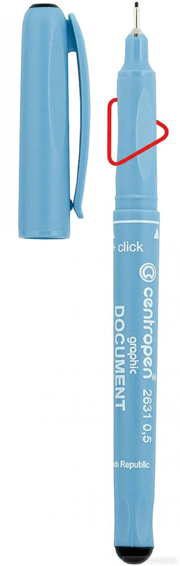 Линер Document 0.5мм.2631, корпус гол., стержень, черн. Centropen - фото 5