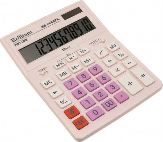Калькулятор BS-8888PK, 12 розрядів, (155х205х35мм.), рожев. Brilliant — фото 2
