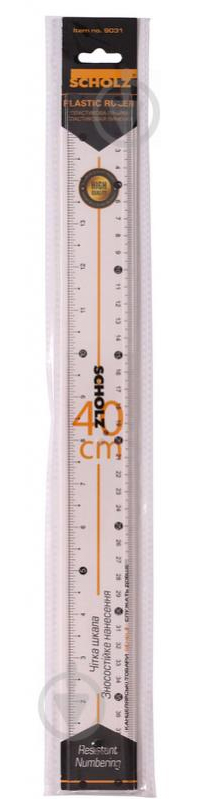 Линейка пластиковая 40см., прозр. Scholz - фото 3