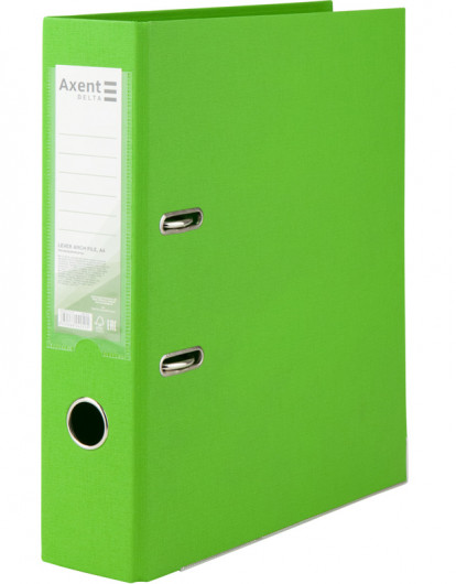 Регистратор 7,5см. А4 (PP) двусторонний, салат. Axent Delta - фото 4