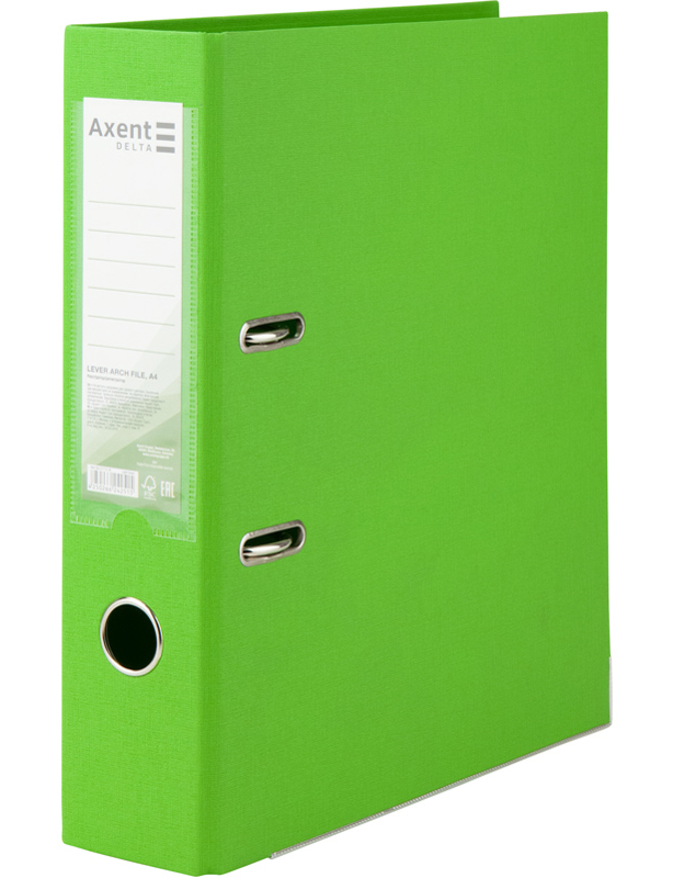 Регистратор 7,5см. А4 (PP) двусторонний, салат. Axent Delta - фото 4