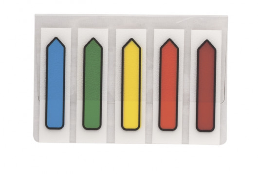 Закладки-стрелки пластиковые 12х45мм., 100шт., 5 цветов по 20шт. BuroMax - фото 4