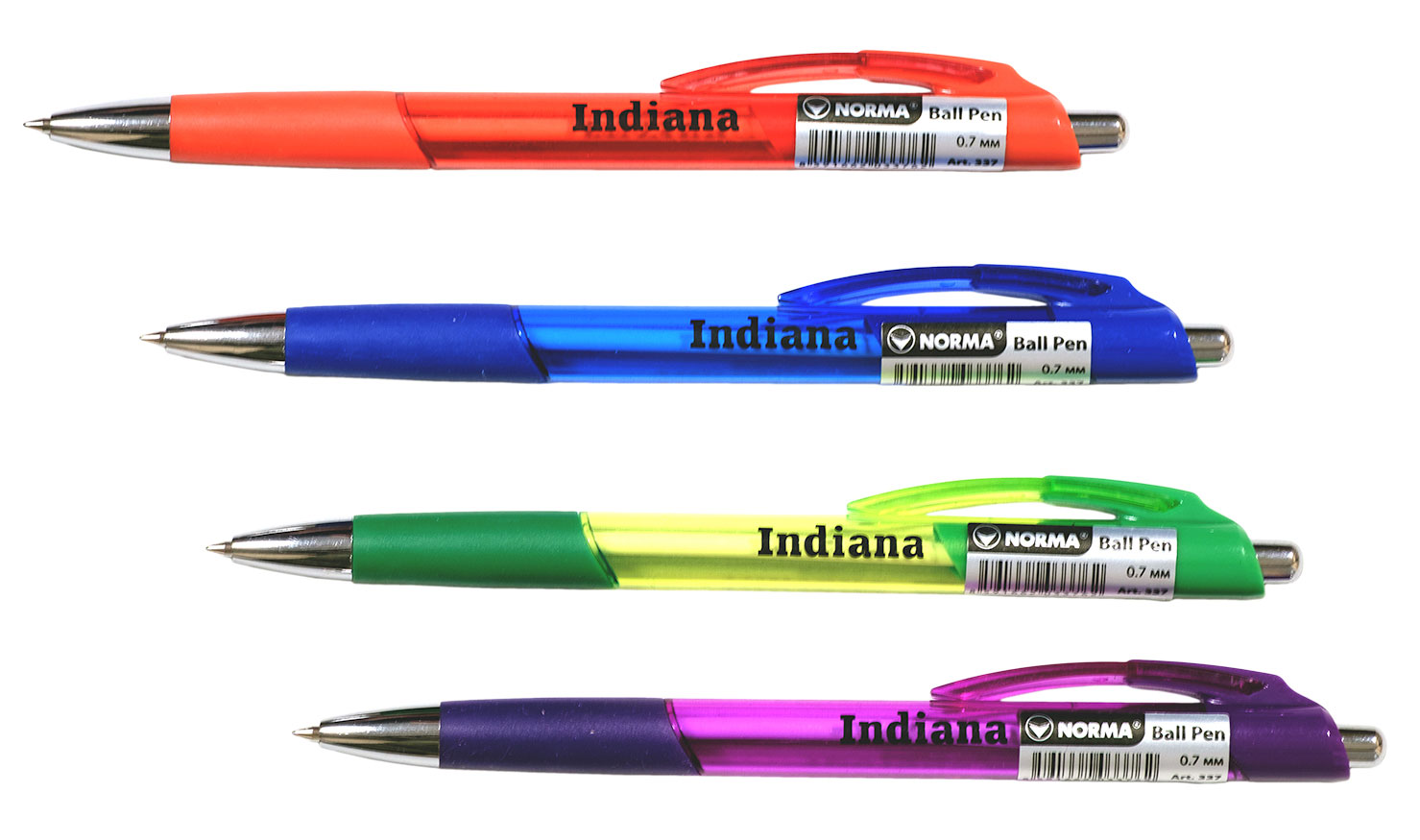 Ручка шариковая автоматическая Indiana, корпус ассорт., стержень син. NORMA - фото 4