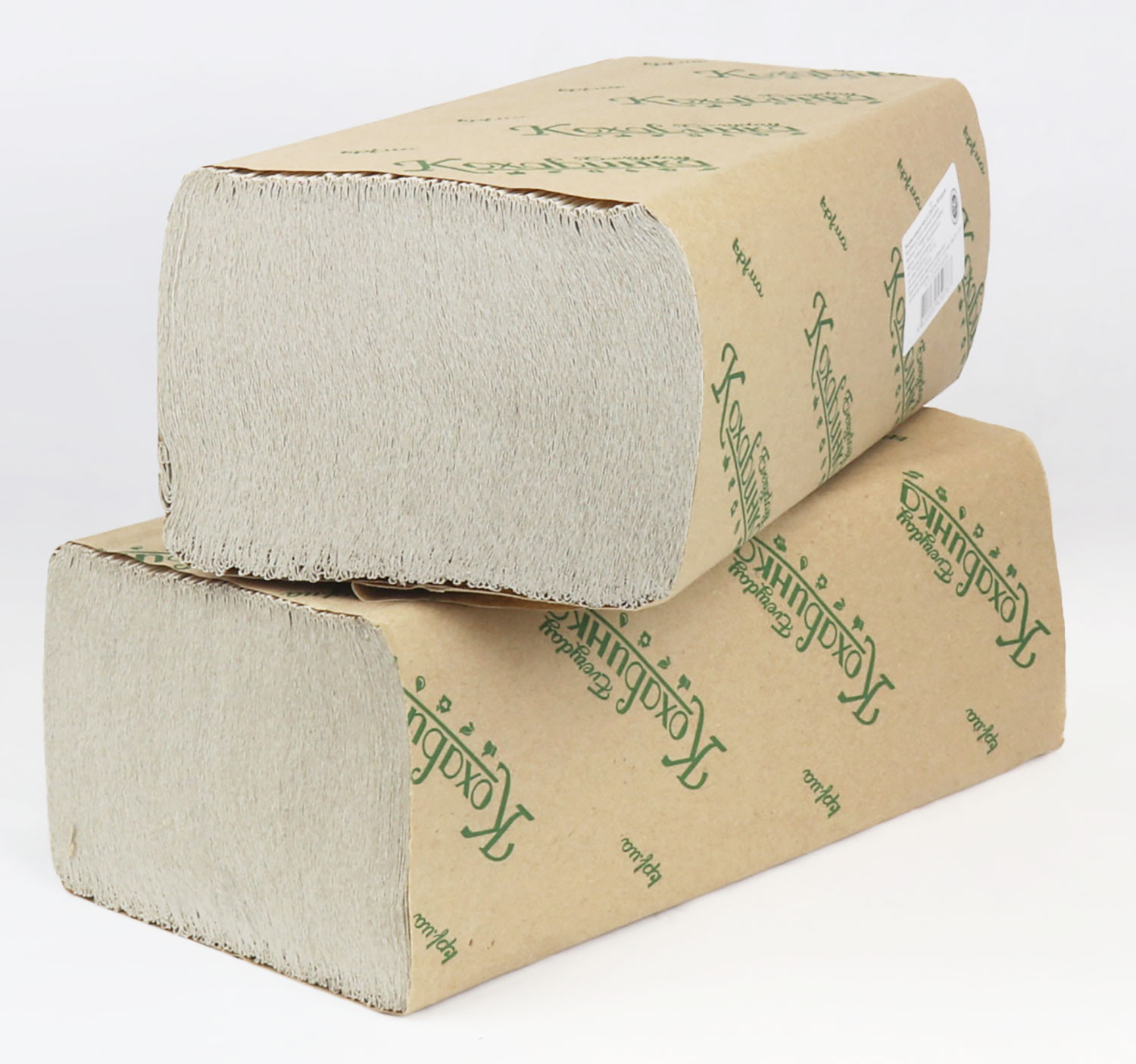 Полотенца листовые Z-складка 1-сл., макул., 200 лист.(22*23см.), серый Кохавинка - фото 1