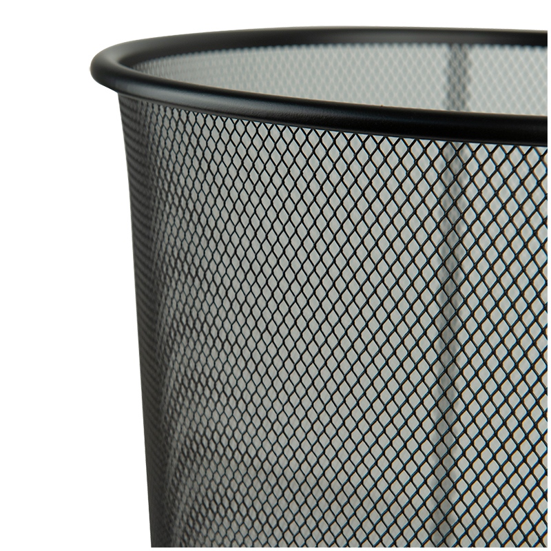 Корзина для бумаг 12л., круглая. металлическая, черн. Axent - фото 5