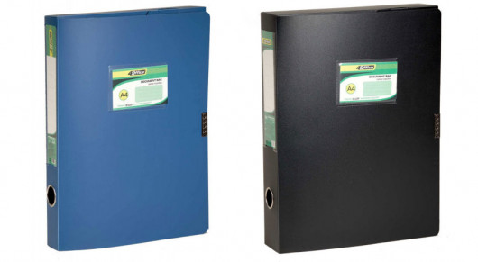 Папка-бокс на липучке А4, 55мм., пласт., ассорт. 4Office - фото 3