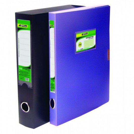 Папка-бокс на липучке А4, 37мм., пласт., ассорт. 4Office - фото 4