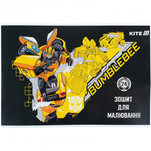 Зошит для малювання, 24 арк., скоба, гібр. лак + УФ лак, Transformers (TF25-242) Kite — фото 10