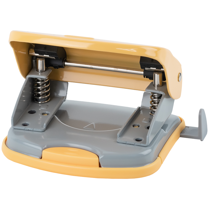 Діркопробивач на 2 отвори, до 30 аркушів Exakt-2 Earth colors, металевий, жовт. Axent — фото 5