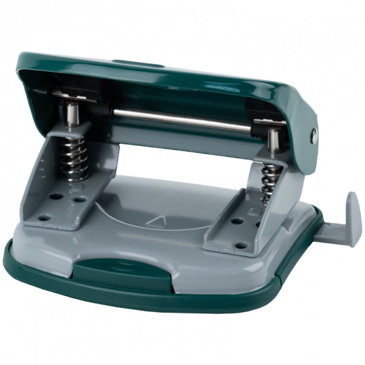 Дырокол на 2 отверстия, до 30 листов Exakt-2 Earth colors, металлический, зеленый Axent - фото 5