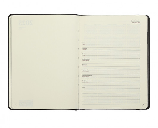 Ежедневник датированный 2025 GALAXY, А5, 336стр., искуств. кожа, син. BuroMax - фото 12