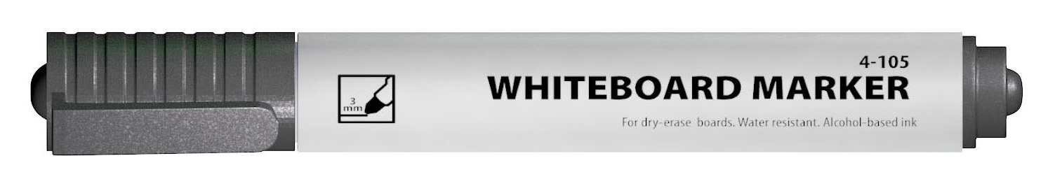 Маркер для досок круглое острие 1-2,5мм., черн. 4Office - фото 5