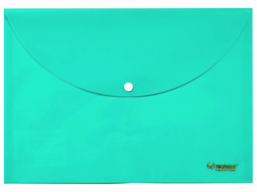 Папка-конверт на кнопке А4, Pastel, 160мкм., непрозр., зелен. NORMA - фото 4