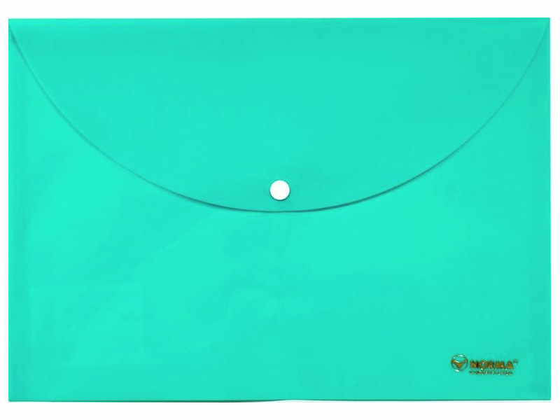 Папка-конверт на кнопке А4, Pastel, 160мкм., непрозр., зелен. NORMA - фото 4