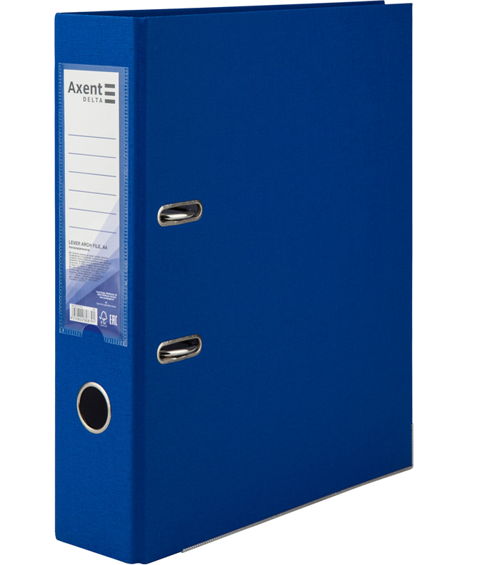 Регистратор 7,5см. А4 (PP) односторонний, голуб. Axent Delta - фото 4