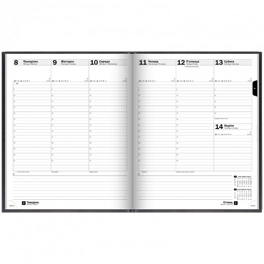 Еженедельник 2026 Бюро Torino, слепое тиснение, черный Brunnen - фото 4