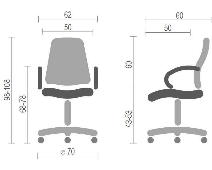 Кресло для персонала Тайм CH TILT, черн. АКЛАС - фото 3