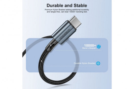 Кабель USB Type-C - Type-C, PD 60W, 2,0м., черн. (XCC-1015-BK) CHOETECH - фото 3
